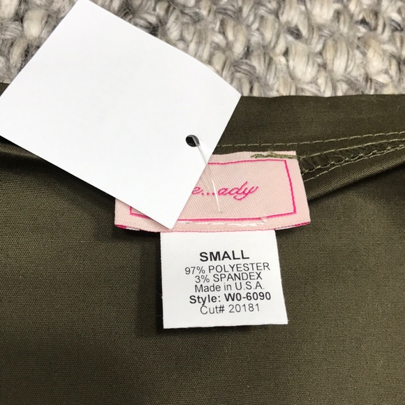 Love...Ady Olive Green Off the Shoulder Dress - Picture 3 of 5